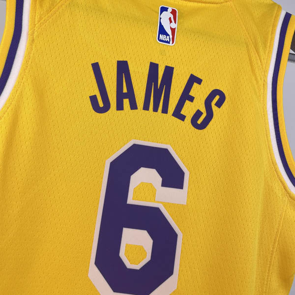 Regata Infantil  Los Angeles Lakers LeBron James 6 Amarela