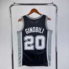 Regata San Antonio Spurs Retrô Mitchell & Ness 2002/03 Manu Ginóbili Preta