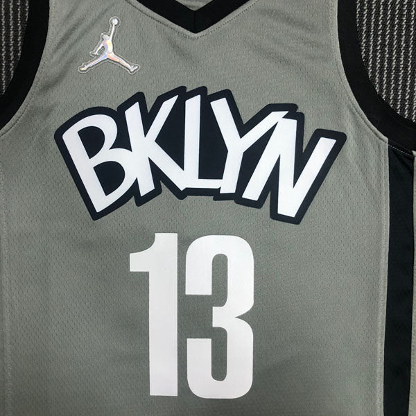 Regata  Brooklyn Nets Edição 75 anos 21/22 James Harden Cinza