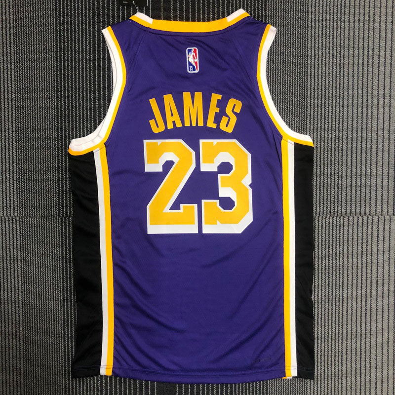 Regata  Los Angeles Lakers Edição Diamante 75 anos 21/22 Lebron James 23 Roxa