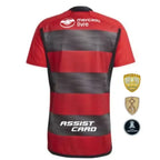 Camisa Flamengo I 23/24 Vermelha/Preta Com Patrocínio e Patches Masculina