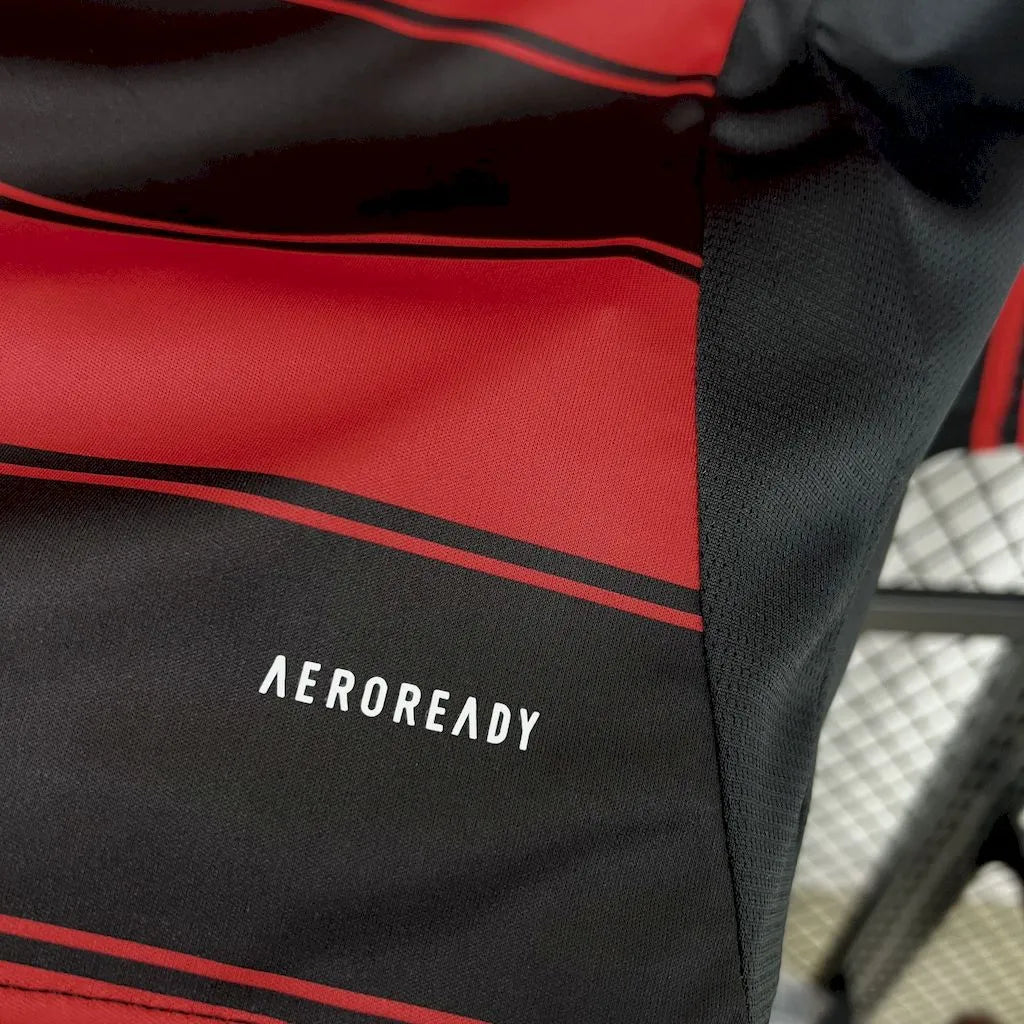 Camisa Flamengo I 25/26 Manga Longa Vermelha/Preta Masculina