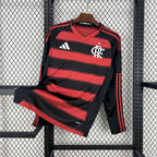Camisa Flamengo I 25/26 Manga Longa Vermelha/Preta Masculina