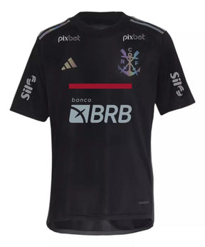 Camisa Flamengo III 23/24 Preta Com Patrocínio Masculina