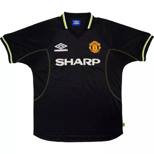 Camisa Manchester United III 1998/1999 Preta Retrô Masculina