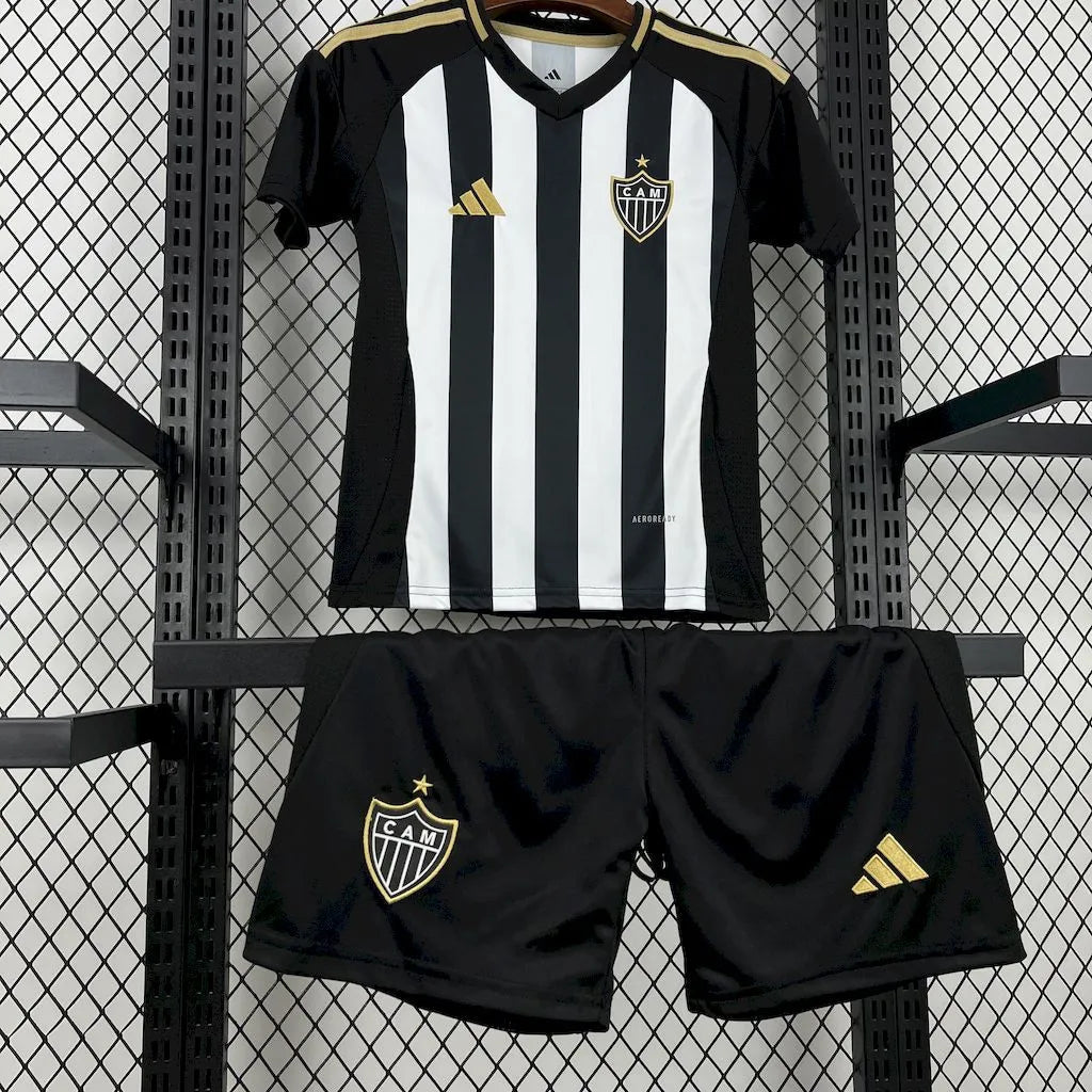 Conjunto Infantil Atlético Mineiro I 25/26 Branco e Preto
