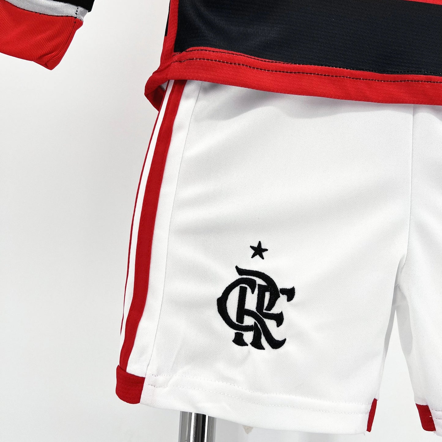 Conjunto Infantil Flamengo I 24/25 Manga Longa Vermelho/Preto