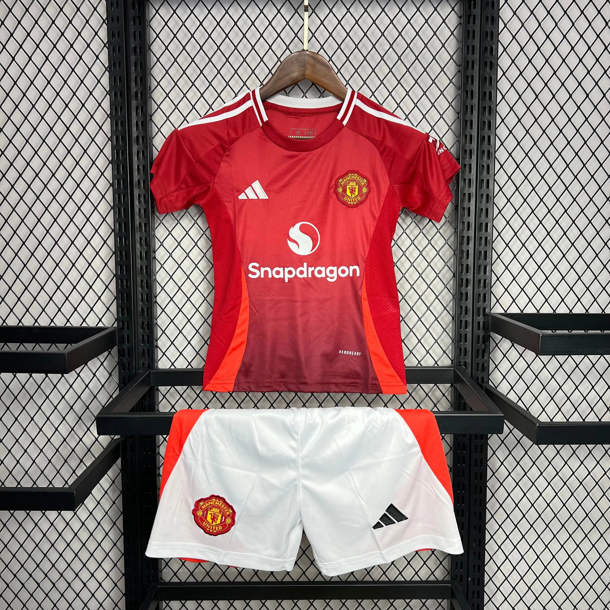 Conjunto Infantil Manchester United I 24/25 Vermelho
