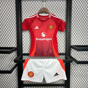 Conjunto Infantil Manchester United I 24/25 Vermelho