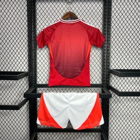 Conjunto Infantil Manchester United I 24/25 Vermelho