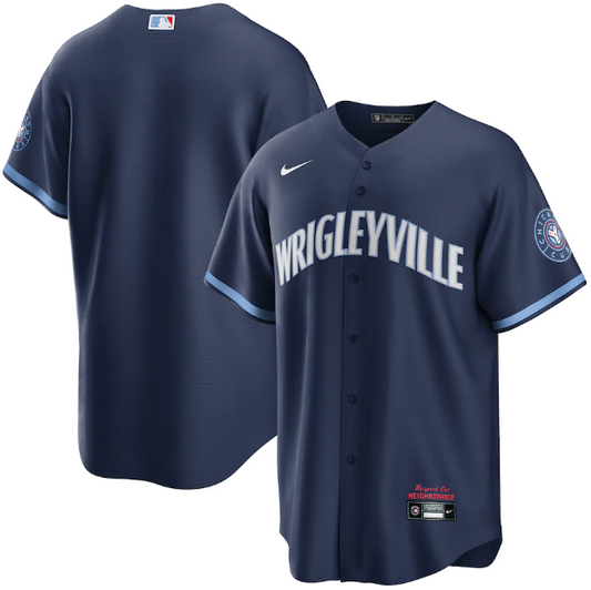 Camisa MLB Chicago Cubs Azul Marinho Torcedor