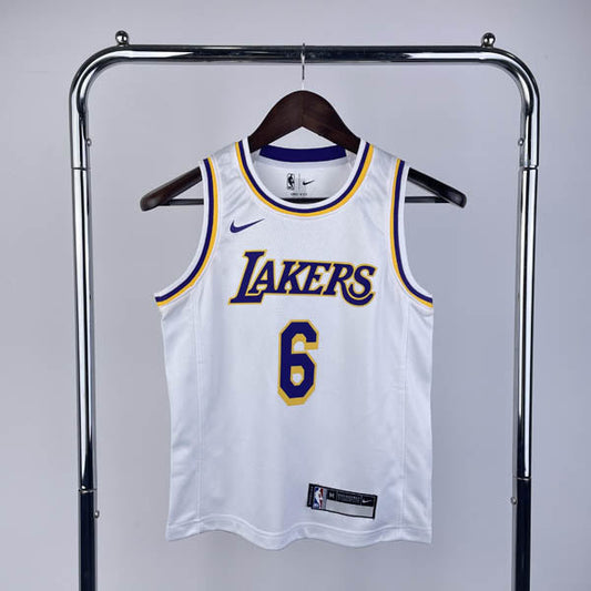 Regata Infantil  Los Angeles Lakers LeBron James 6 Branca
