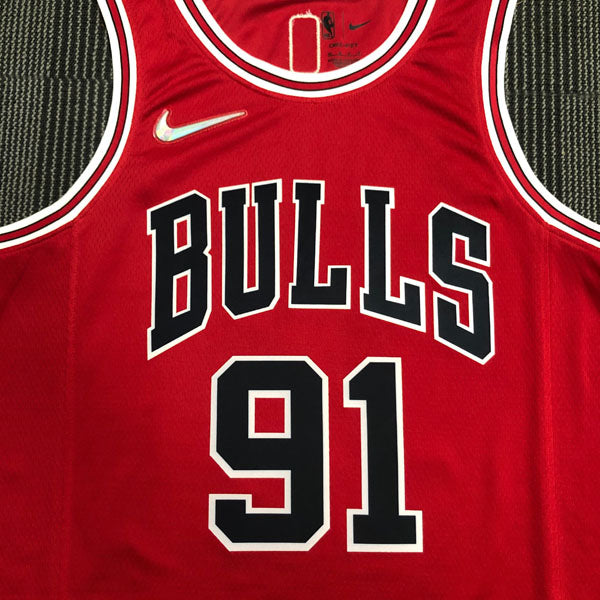 Regata  Chicago Bulls Icon Edição 75 anos Dennis Rodman Vermelha