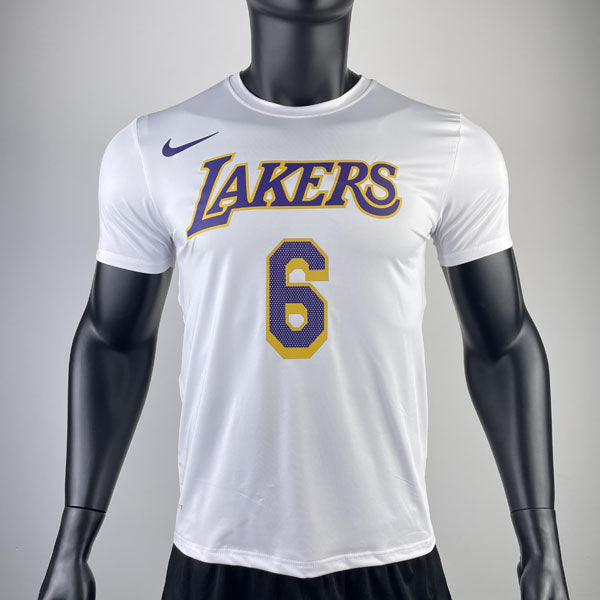 Camiseta  Los Angeles Lakers LeBron James DRI-FIT Branca