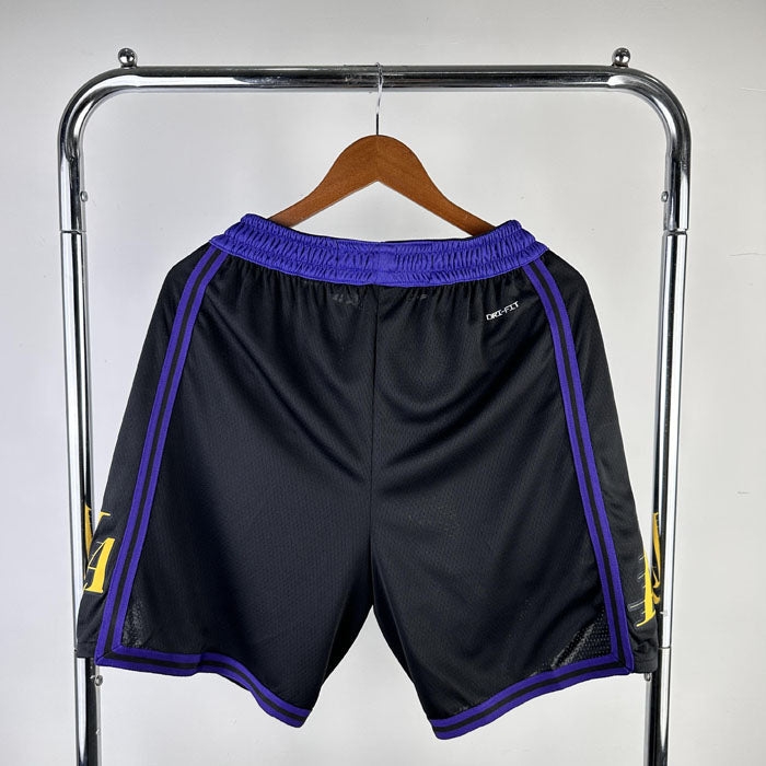 Short  Los Angeles Lakers City Edition 25/26 Preto e Roxo