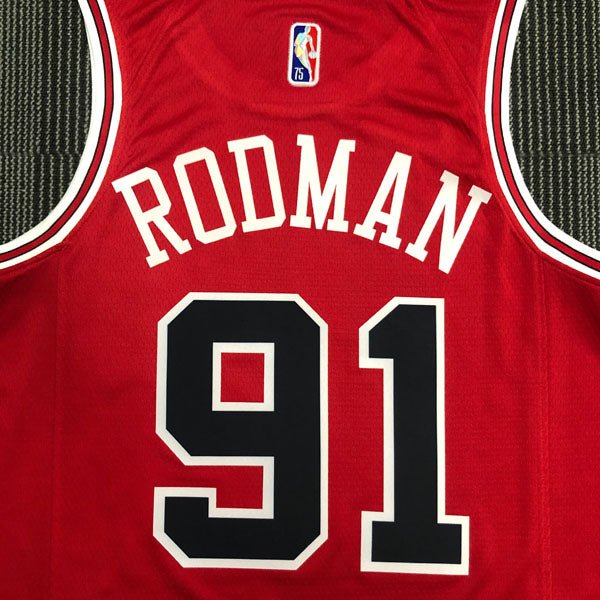 Regata  Chicago Bulls Icon Edição 75 anos Dennis Rodman Vermelha