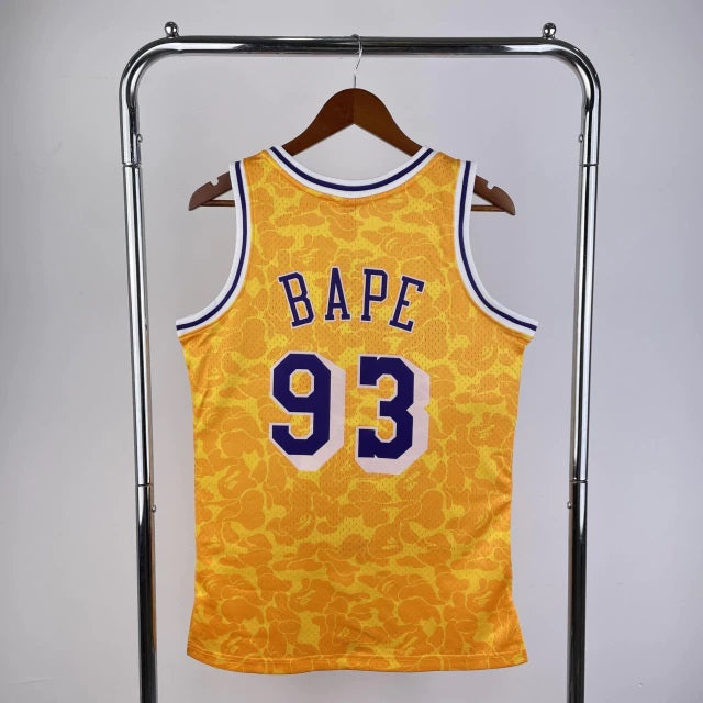 Regata Los Angeles Lakers x Bape Mitchell & Ness Amarela