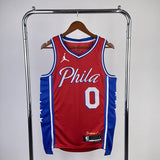 Regata  Philadelphia 76ers Statement Edition 23/24 Tyrese Maxey Vermelha