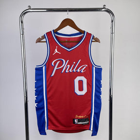 Regata  Philadelphia 76ers Statement Edition 23/24 Tyrese Maxey Vermelha