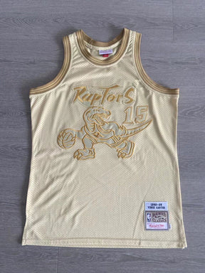 Regata Toronto Raptors Retrô Mitchell & Ness 1998/1999 Vince Carter Dourada