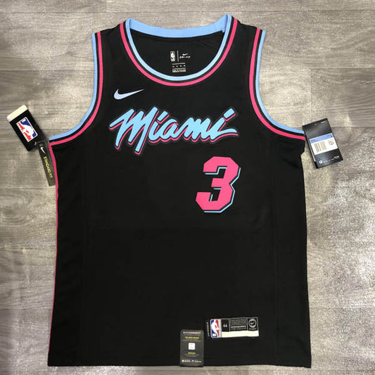 Regata  Miami Heat Vice Edition Dwayne Wade Preta