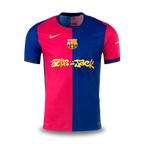 Camisa Barcelona Travis Scott Edição Especial Vermelha/Azul