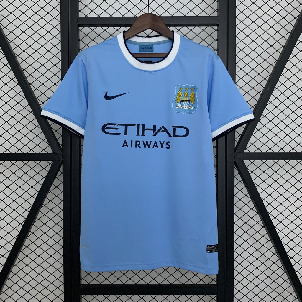 Camisa Manchester City 13/14 Retrô Azul