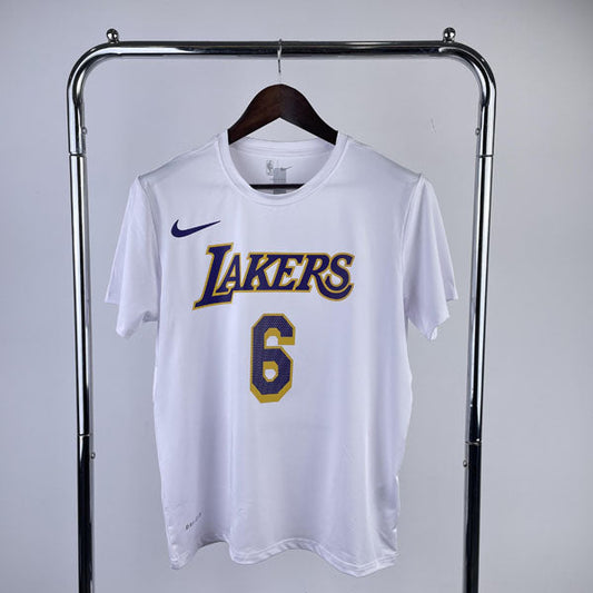 Camiseta  Los Angeles Lakers LeBron James DRI-FIT Branca