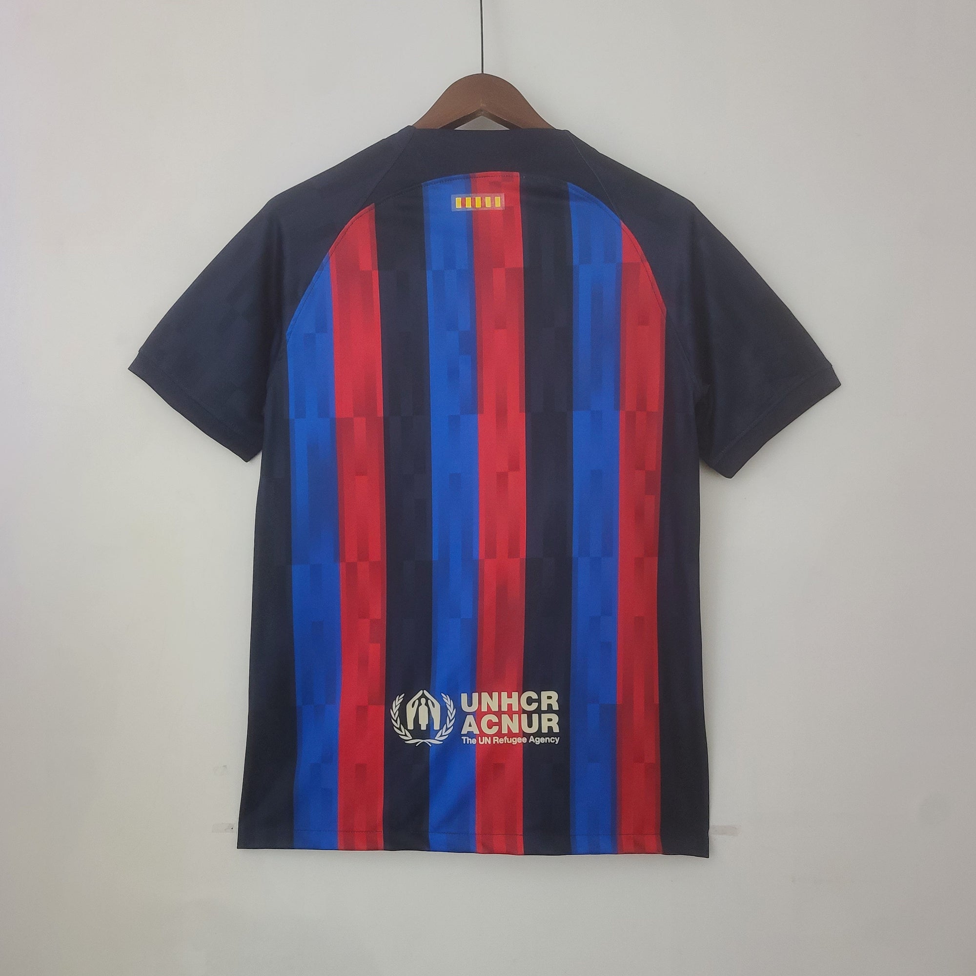 Camisa Barcelona Edição Especial Drake Vermelha e Azul