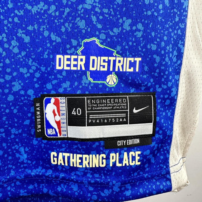 Regata  Milwaukee Bucks City Edition 23/24 Giannis Antetokounmpo Azul