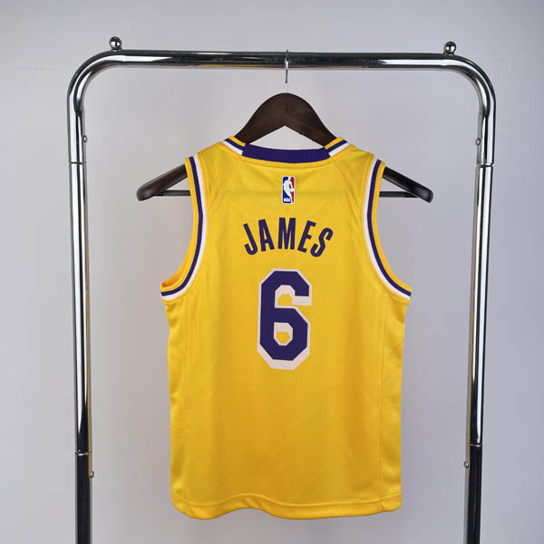 Regata Infantil  Los Angeles Lakers LeBron James 6 Amarela