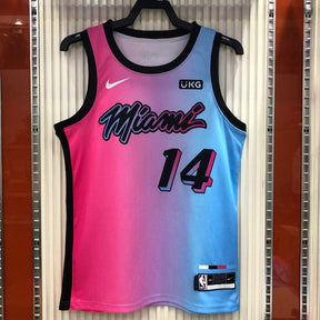 Regata  Miami Heat City Edition 20/21 Tyler Herro Rosa e Azul