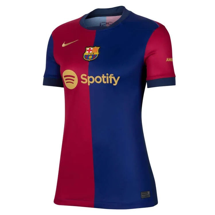 Camisa Barcelona Feminina I 24/25 Vermelha e Azul