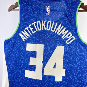 Regata  Milwaukee Bucks City Edition 23/24 Giannis Antetokounmpo Azul