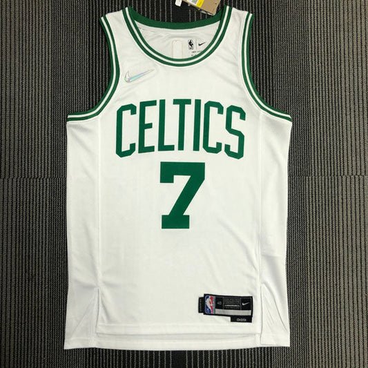 Regata  Boston Celtics Edição 75 anos 21/22 Jaylen Brown Branca