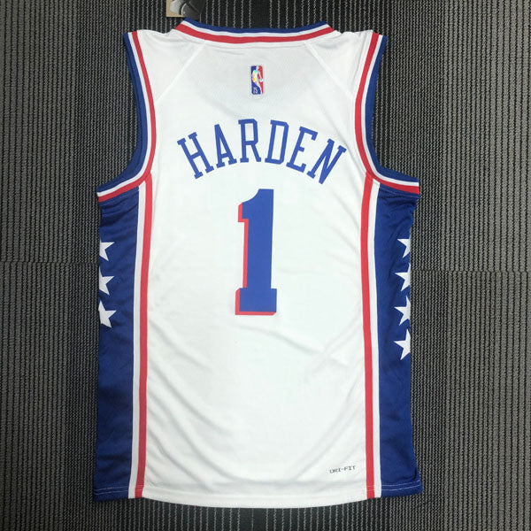 Regata  Philadelphia 76ers Edição 75 anos 21/22 James Harden Branca