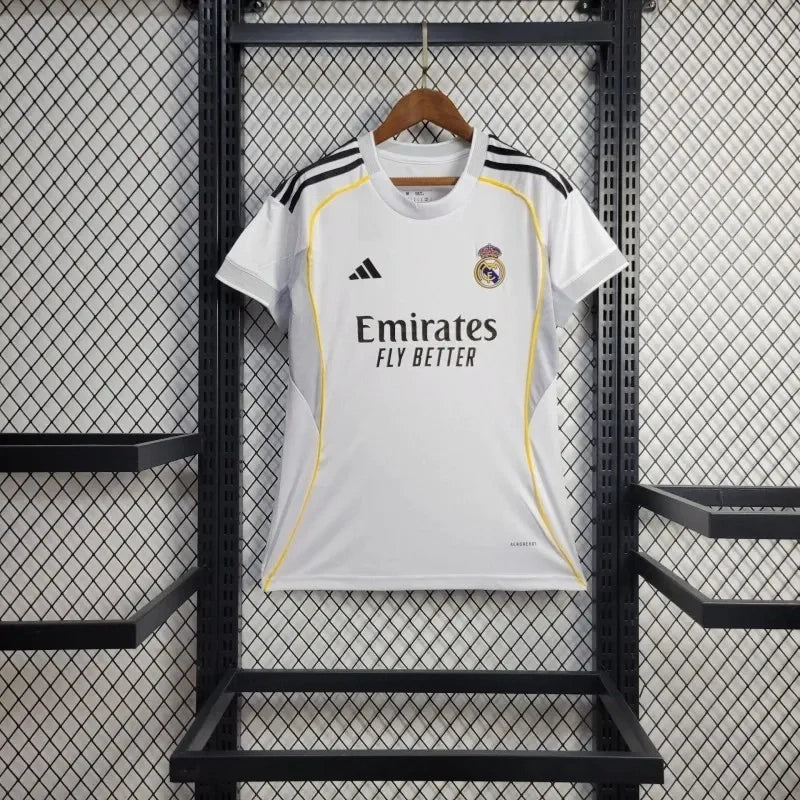 Camisa Real Madrid I 25/26 Branca Feminina