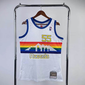 Regata Denver Nuggets Retrô Mitchell & Ness 1991/1992 Dikembe Mutombo Branca