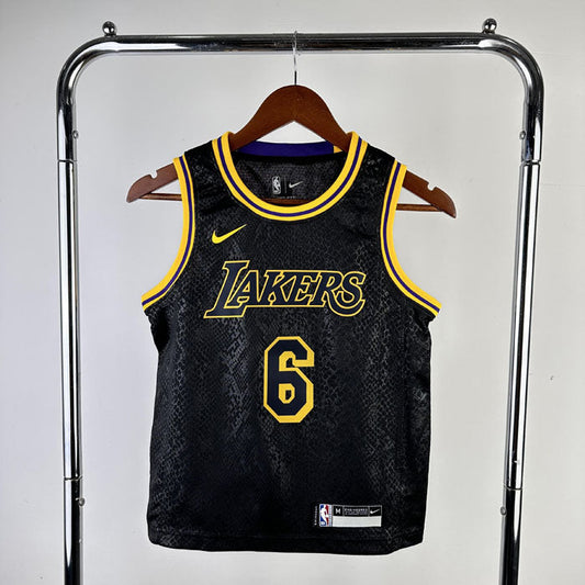 Regata Infantil  Los Angeles Lakers LeBron James 6 Preta