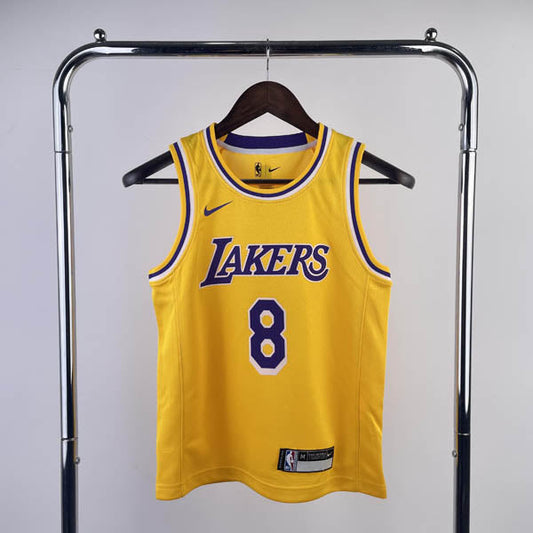 Regata Infantil  Los Angeles Lakers Kobe Bryant 8 Amarela