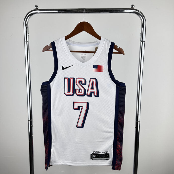 Regata Seleção Americana de Basquete Olimpíadas 2024 Branca