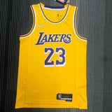 Regata  Los Angeles Lakers Edição Diamante 75 anos 21/22 Lebron James 23 Amarela