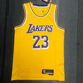 Regata  Los Angeles Lakers Edição Diamante 75 anos 21/22 Lebron James 23 Amarela