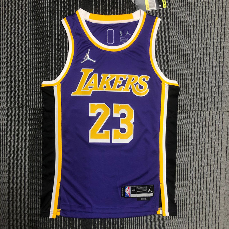 Regata  Los Angeles Lakers Edição Diamante 75 anos 21/22 Lebron James 23 Roxa