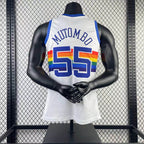 Regata Denver Nuggets Retrô Mitchell & Ness 1991/1992 Dikembe Mutombo Branca