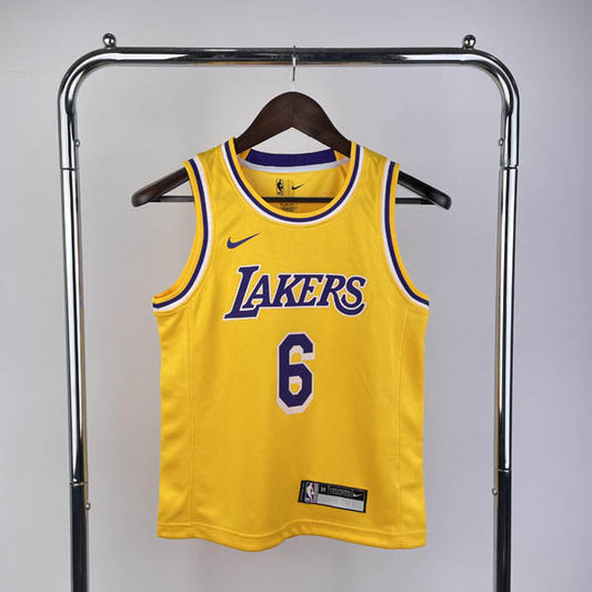 Regata Infantil  Los Angeles Lakers LeBron James 6 Amarela
