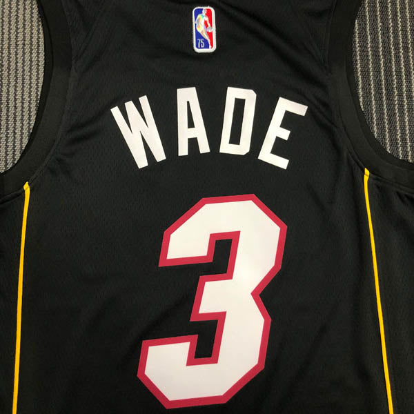 Regata  Miami Heat City Edição 75 anos Dwayne Wade Preta