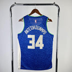 Regata  Milwaukee Bucks City Edition 23/24 Giannis Antetokounmpo Azul