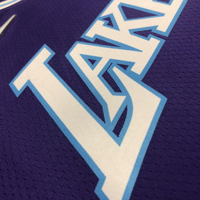 Regata  Lakers Edição Diamante 75 anos City 21/22 Lebron James 23 Roxa