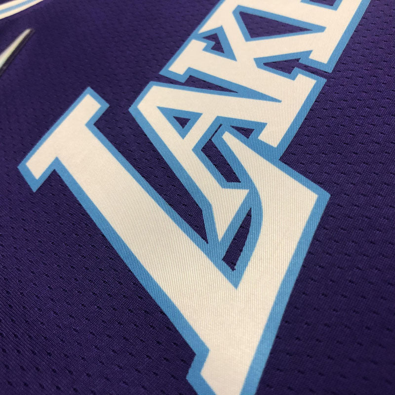 Regata  Lakers Edição Diamante 75 anos City 21/22 Lebron James 23 Roxa